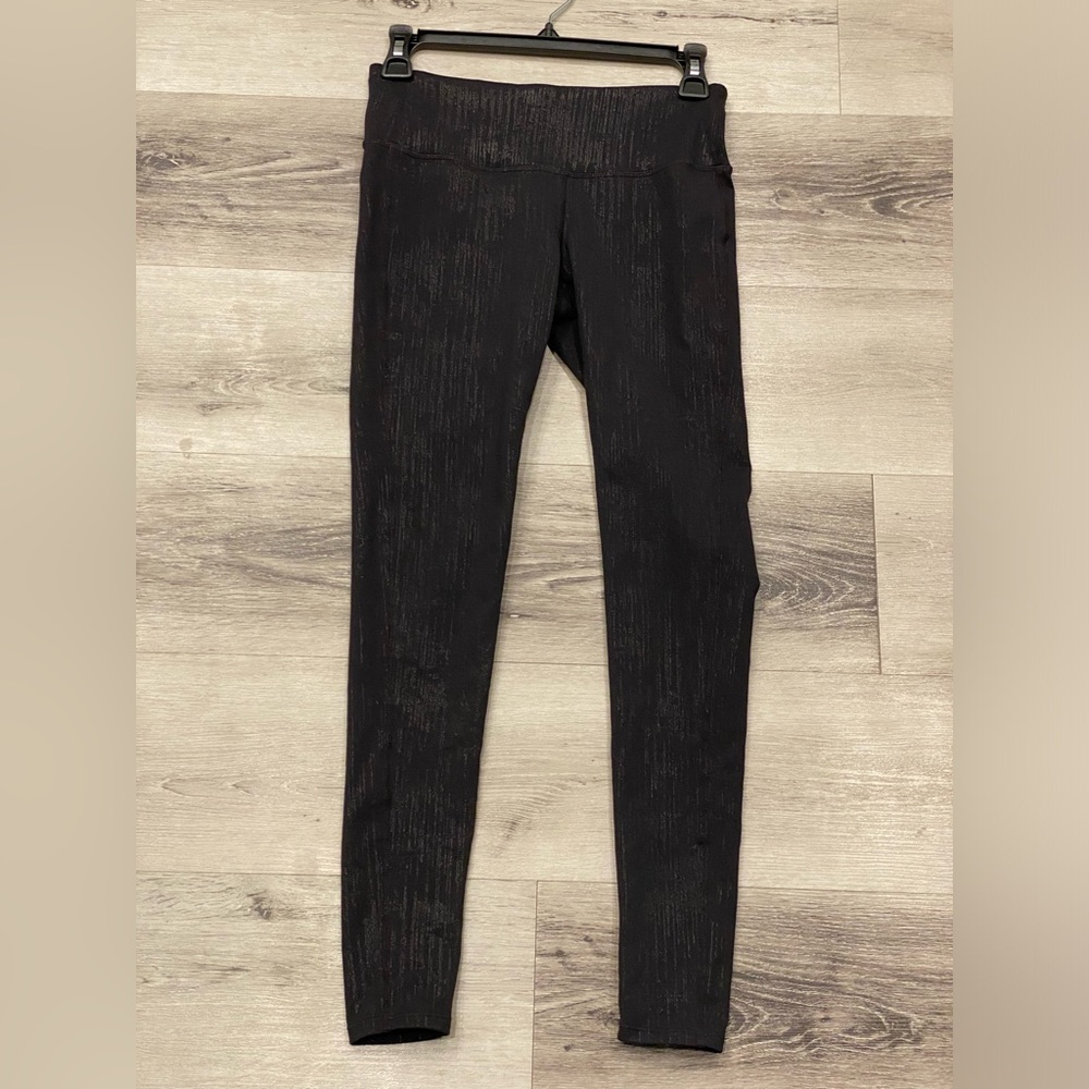 ATHLETA Shimmery Black Leggings Women’s Size:Small